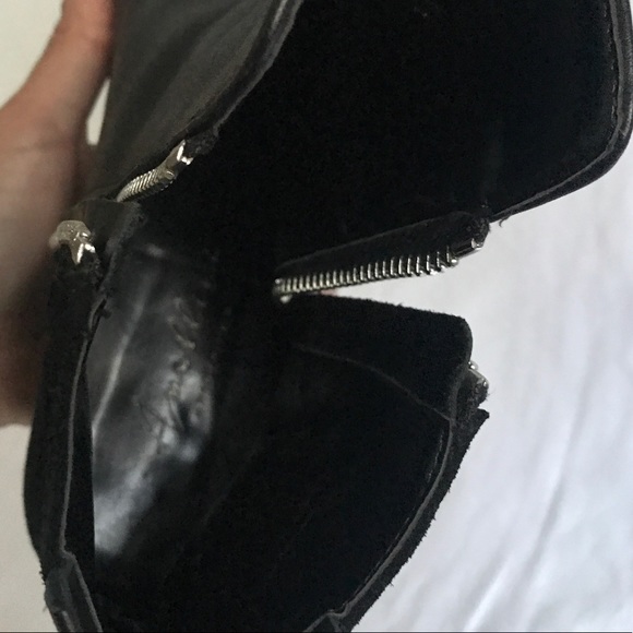 Sleek Black Leather/Suede Ankle Boots size 7 - Picture 7 of 13